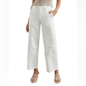 NWOT Loft White Wide-Leg Pants Size 10